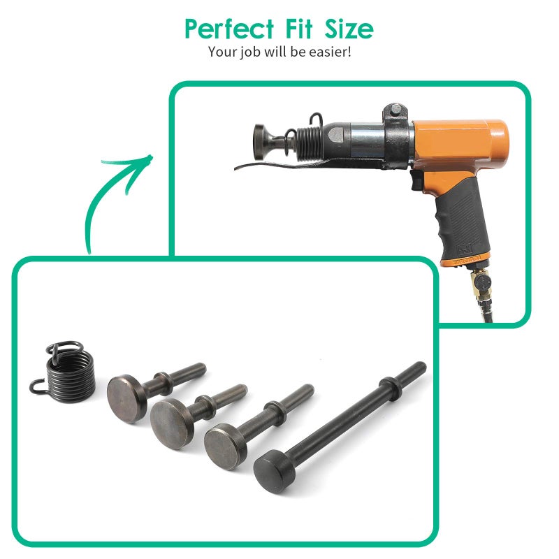 Anndason 5 Pcs Smoothing Pneumatic Air Hammer Pneumatic Chisel Bits Tools Kit - Image 5